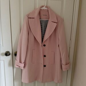 Calvin Klein Women's Soft Pink Pea Coat